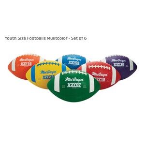 New Spectrum Youth Football set (6) 8-1/2" Multicolor